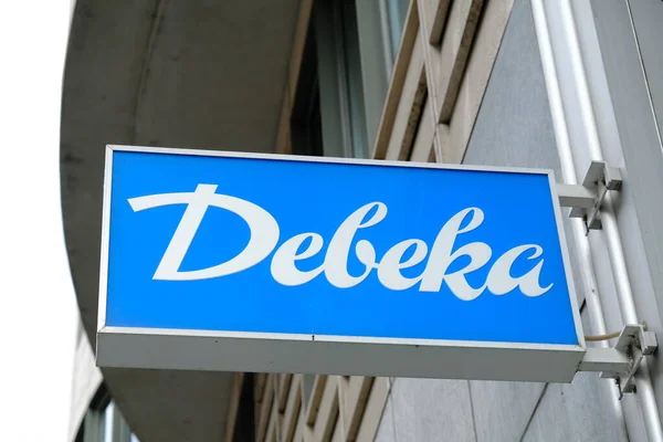 Berlín Alemania Julio 2017 Logotipo Del Grupo Seguros Debeka Debeka — Foto de Stock