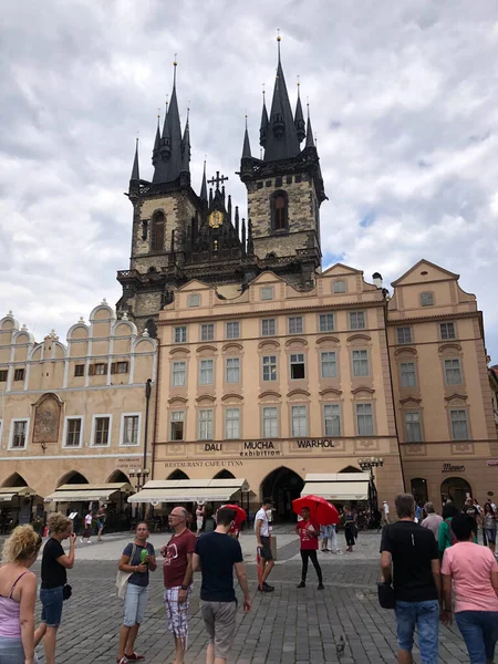 Czech Republic 2020年7月25日旧市街広場プラハ旧市街地区の歴史的広場 — ストック写真