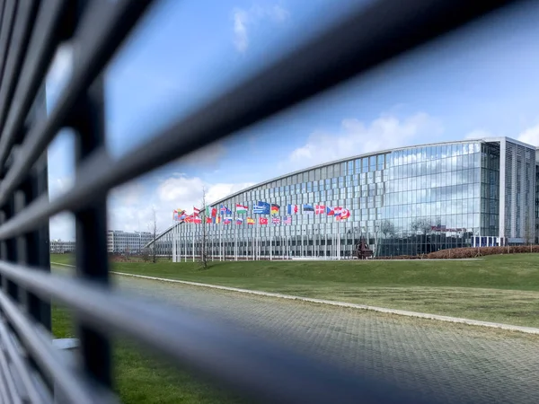 Bruselas Bélgica Febrero 2022 Sede Otan Centro Político Administrativo Alianza —  Fotos de Stock