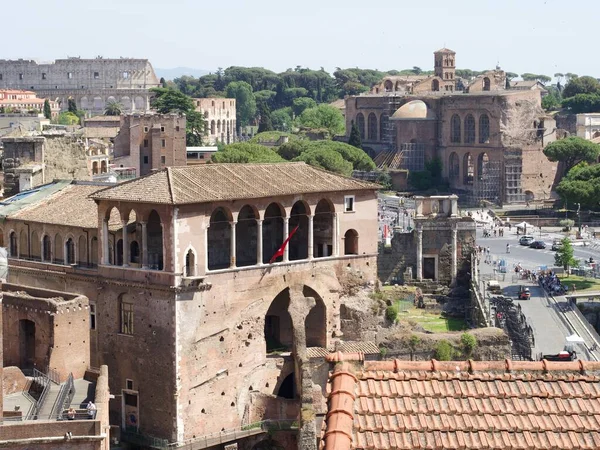 Roma Şehir Manzarası Roma Nın Çatıları Manzaralı — Stok fotoğraf