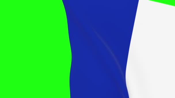 Frankrijk Vlag 1080 Beeldmateriaal Animatie Groen Scherm Chromakey Voor Video — Stockvideo