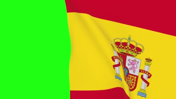 Espagne Agitant Drapeau Transition 1080 Sans Couture Animation Boucle Animation — Video