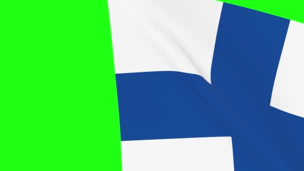 Finlandês Acenando Transição Bandeira 1080 Animação Loop Sem Costura Animação — Vídeo de Stock