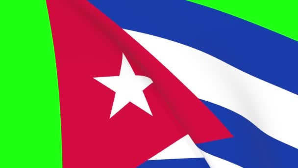 Cuba Acenando Transição Bandeira 1080 Animação Loop Sem Costura Animação — Vídeo de Stock