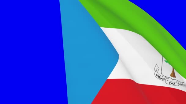 Equatorial Guinea Waving Flag Transition 1080 Seamless Loop Animation Animation — Vídeo de Stock