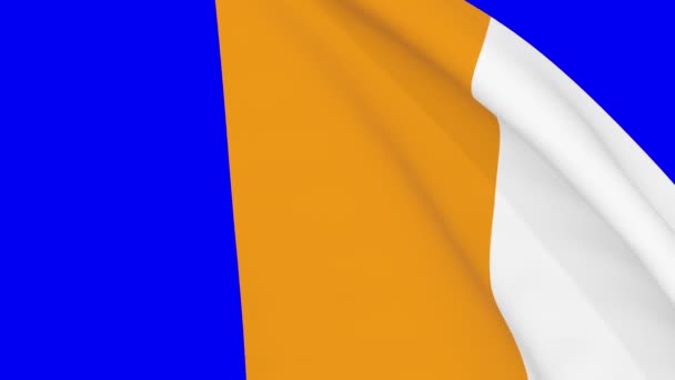 Ivory Coast Waving Flag Transition 1080 Seamless Loop Animation Animation — Wideo stockowe