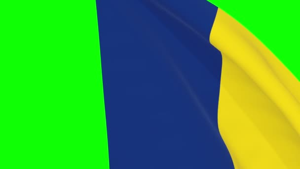 Chad Waving Flag Transition 1080 Seamless Loop Animation Animation Green — Vídeo de Stock