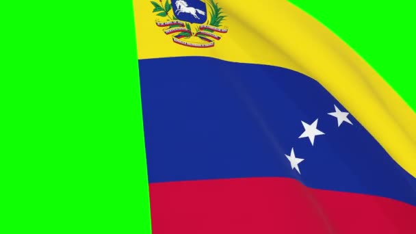 Venezuelan Waving Flag Transition 1080 Seamless Loop Animation Animation Green — 图库视频影像
