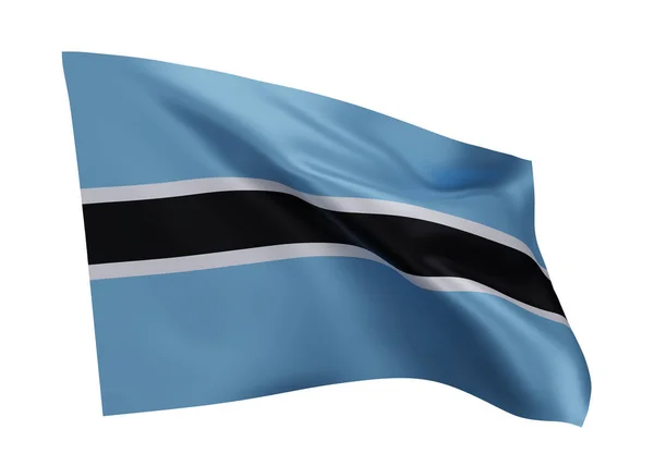 Illustration Flagge Von Botswana Botswana Flagge Hoher Auflösung Isoliert Vor — Stockfoto