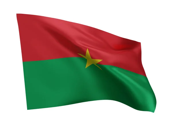 Bandera Burkina Faso Bandera Alta Resolución Burkina Faso Aislada Sobre —  Fotos de Stock
