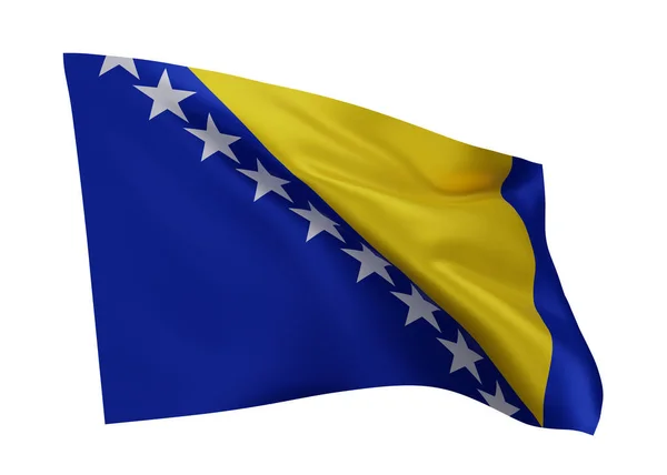 Illustration Flagge Von Bosnien Und Herzegowina Bosnische Flagge Hoher Auflösung — Stockfoto