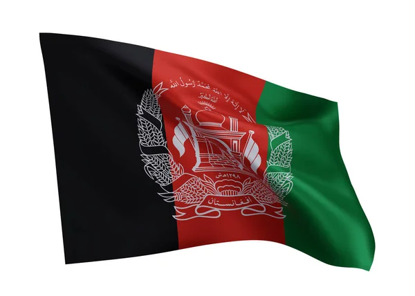 Ilustrační Vlajka Afghánistánu Afghánská Vlajka Vysokým Rozlišením Izolovaná Bílém Pozadí — Stock fotografie