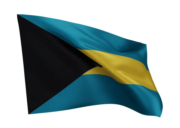 Ilustração Bandeira Bahamas Bandeira Bahamiana Alta Resolução Isolada Contra Fundo — Fotografia de Stock