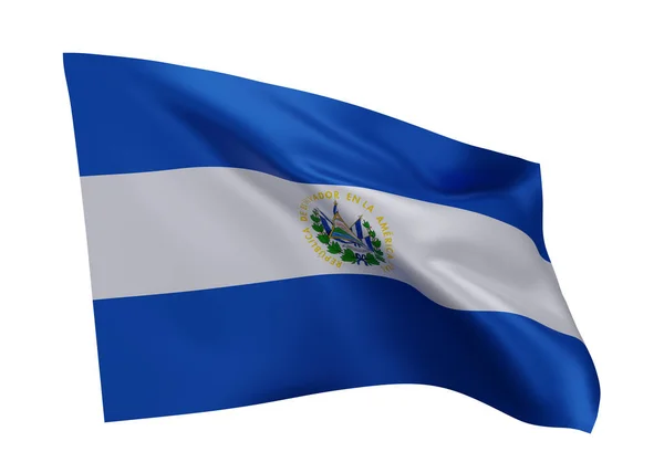 Иллюстрационный Флаг Сальвадора Сальвадорский Флаг Высокого Разрешения Изолирован Белом Фоне — стоковое фото