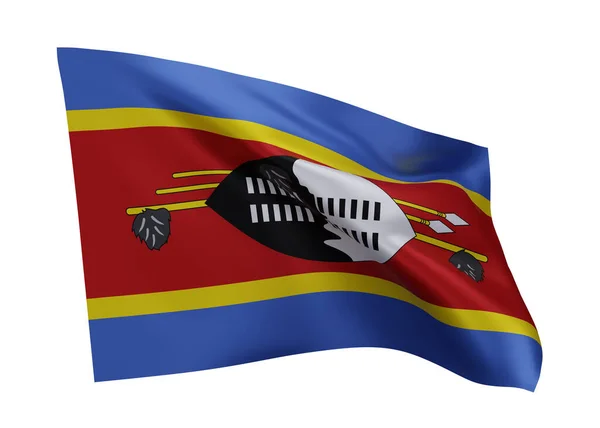 Eswatini Krallığı Nın Illüstrasyon Bayrağı Eswatini Yüksek Çözünürlüklü Bayrağı Beyaz — Stok fotoğraf