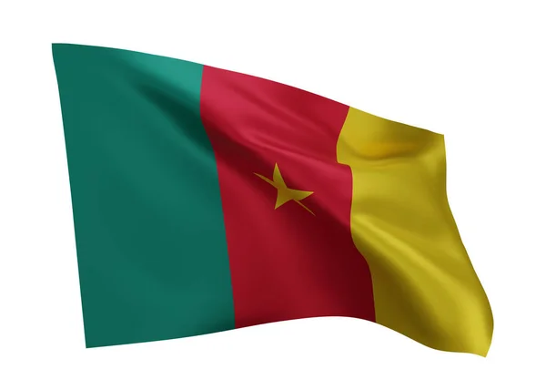 Illustration Flag Cameroon Cameroun High Resolution Flag Isolated White Background — Stock Photo, Image