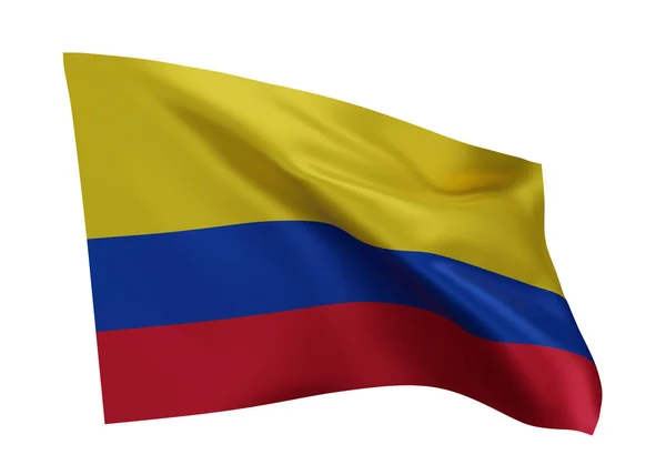 Illustration Flag Colombia Colombian High Resolution Flag Isolated White Background — Stock Photo, Image