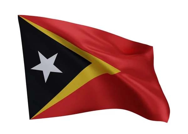 Bandiera Illustrazione Timor Est Bandiera Alta Risoluzione Timor Est Isolata — Foto Stock
