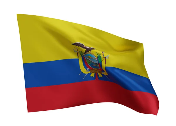 Bandera Ilustración Ecuador Bandera Ecuatoriana Alta Resolución Aislada Sobre Fondo —  Fotos de Stock