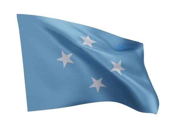 Bandera Ilustración Los Estados Federados Micronesia Bandera Alta Resolución Los —  Fotos de Stock