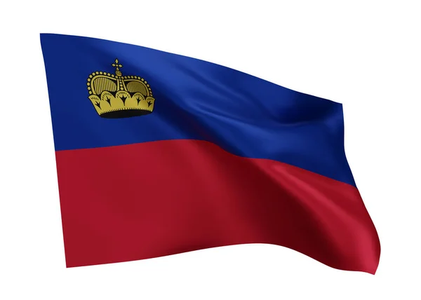 Ilustração Bandeira Liechtenstein Liechtenstein Bandeira Alta Resolução Isolado Contra Fundo — Fotografia de Stock