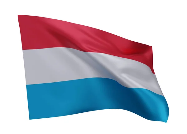 Прапор Люксембургу Прапор Люксембургу Високою Роздільною Здатністю Ізольований Проти Білого — стокове фото