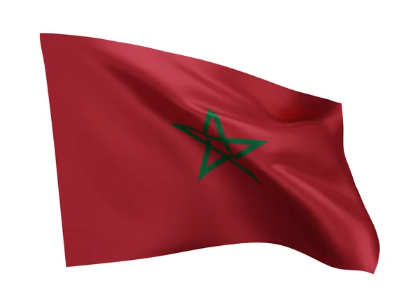 Illustration Flag Morocco Kingdom Morocco High Resolution Flag Isolated White — Stock Photo, Image