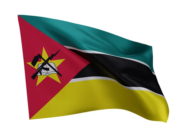 Bandiera Illustrazione Del Mozambico Bandiera Mozambico Alta Risoluzione Isolata Sfondo — Foto Stock