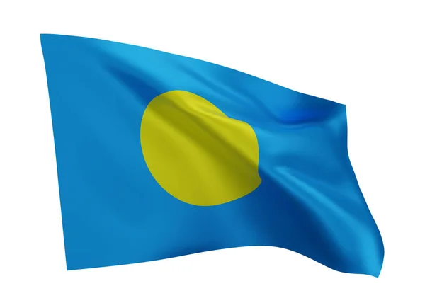 Illustratie Vlag Van Palau Palau Hoge Resolutie Vlag Geïsoleerd Tegen — Stockfoto