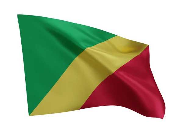 Bandera República Del Congo Bandera Alta Resolución Del Congo Aislada —  Fotos de Stock