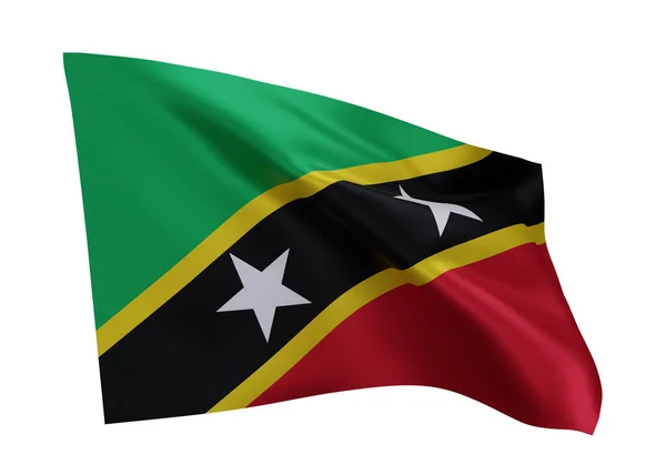 Bandiera Illustrazione Saint Kitts Nevis Saint Kitts Nevis Bandiera Alta — Foto Stock