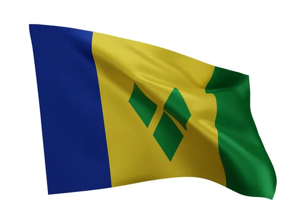 Saint Vincent Grenadinler Illüstrasyon Bayrağı Saint Vincent Grenadine Yüksek Çözünürlüklü — Stok fotoğraf
