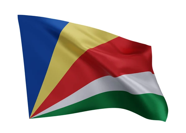 Bandera Ilustración Seychelles Bandera Alta Resolución Seychelles Aislada Sobre Fondo —  Fotos de Stock