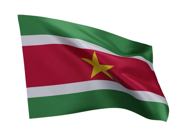 Bandera Ilustración Surinam Bandera Surinamesa Alta Resolución Aislada Sobre Fondo —  Fotos de Stock