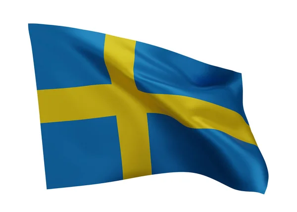 Illustration Flag Sweden Swedish High Resolution Flag Isolated White Background — Stock Photo, Image