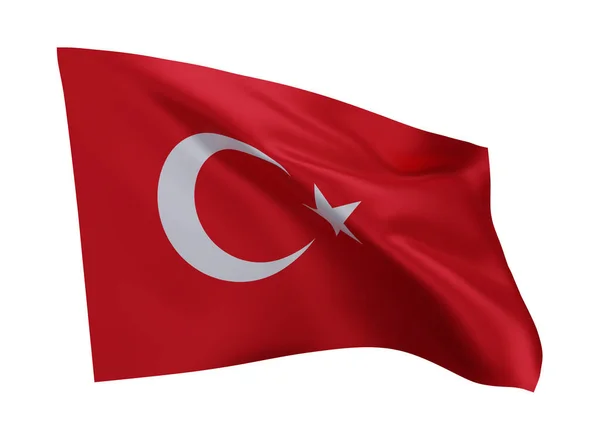 Drapeau Illustration Turquie Drapeau Turc Haute Résolution Isolé Sur Fond — Photo