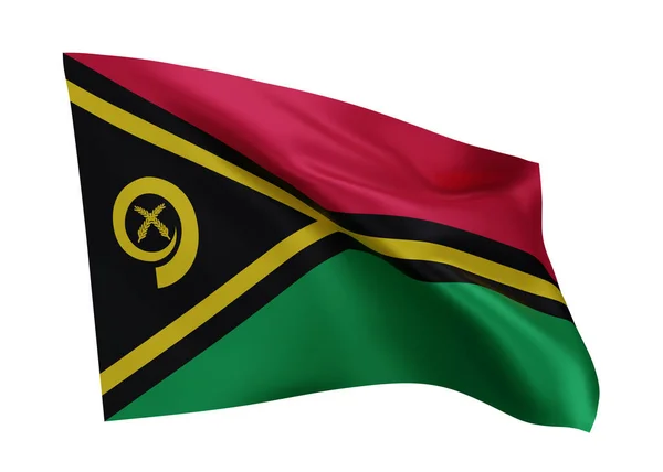 Illustration Flagga Vanuatu Vanuatuansk Högupplöst Flagga Isolerad Mot Vit Bakgrund — Stockfoto