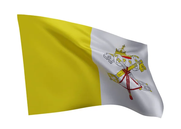 Illustration Flagge Der Vatikanstadt Vatikanische Flagge Hoher Auflösung Isoliert Vor — Stockfoto