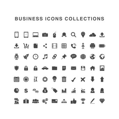 web ve mobil iş simge kümesi.