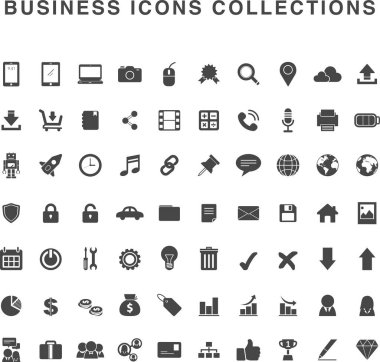 web ve mobil iş simge kümesi.