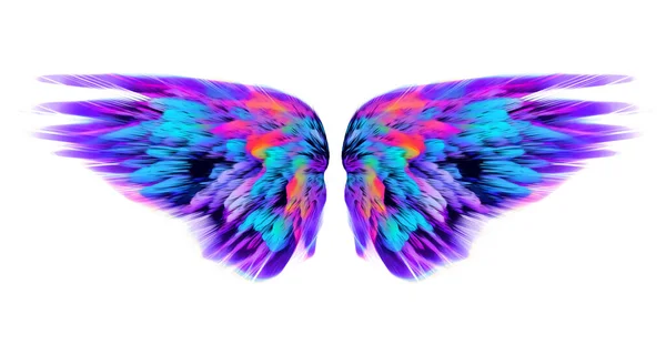 Colourful Abstract Bright Angel Wings — Stock Photo, Image