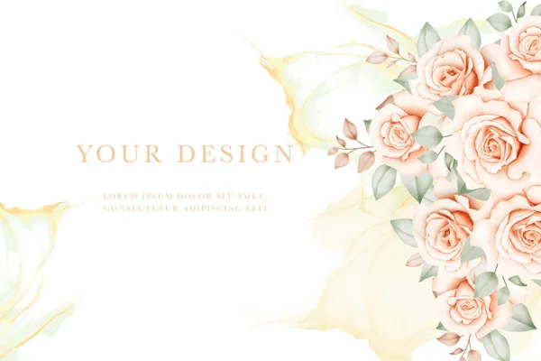 Background Hand Drawing Floral Roses Watercolor — Image vectorielle