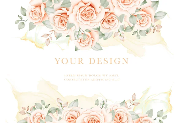 Background Hand Drawing Floral Roses Watercolor — Image vectorielle