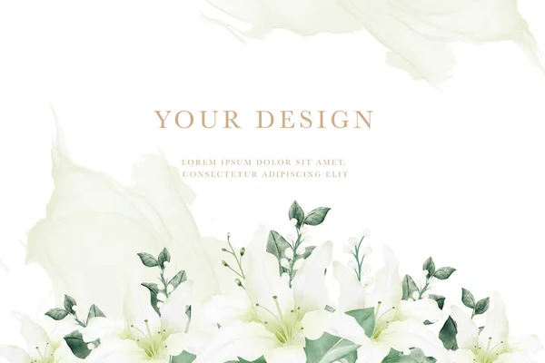 Beautiful Background Floral Lily watercolor  