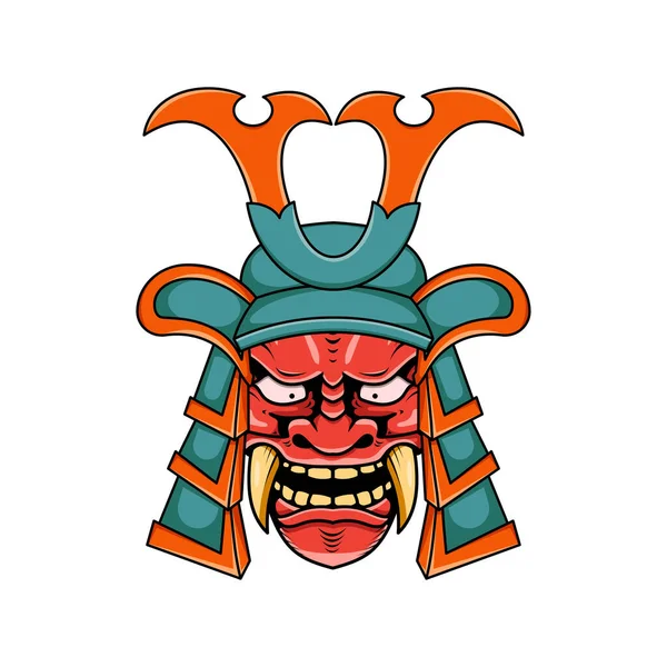 Японцы Самурайским Шлемом — стоковый вектор