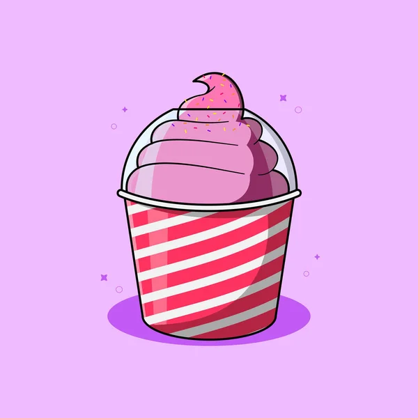 코코아 삽화가 아이스크림 — 스톡 벡터