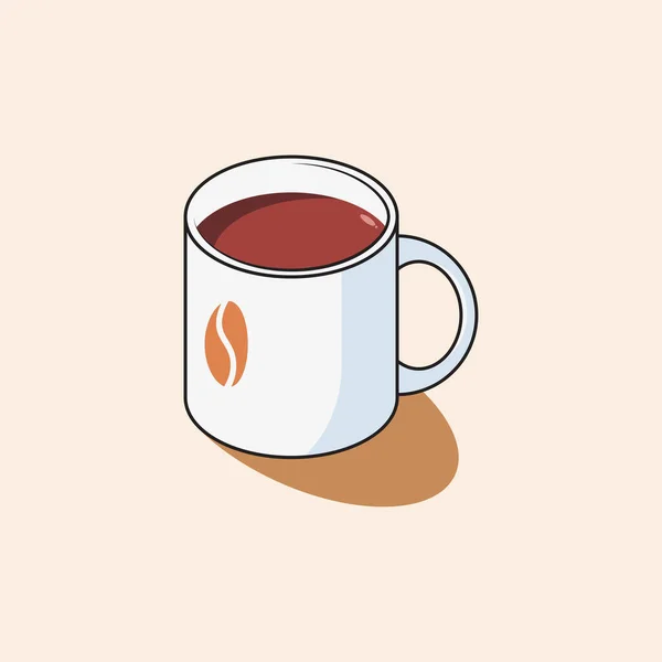 カップの中のコーヒーのイラスト — ストックベクタ