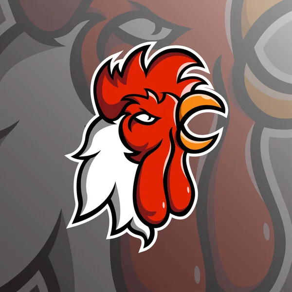 Chicken Rooster Mascot Logo Vector Illustration Eps — Stock Vector