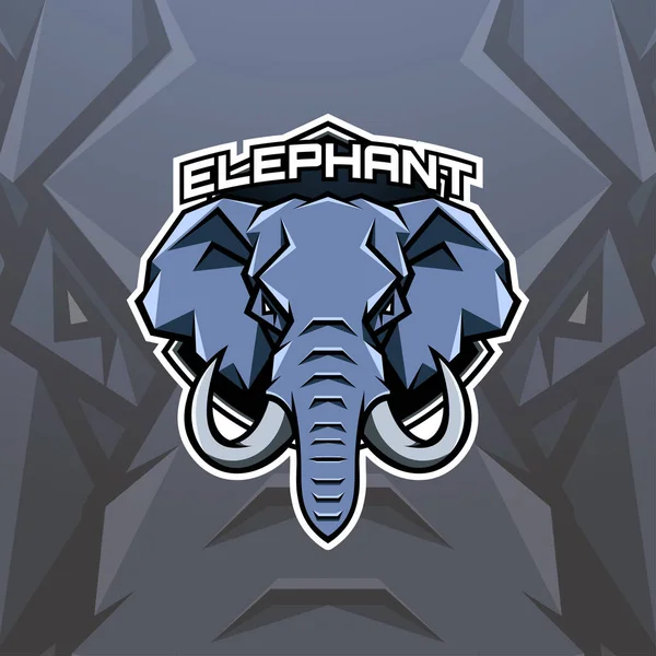 Elephant Mascot Logo Vector Illustration Eps — Stock Vector