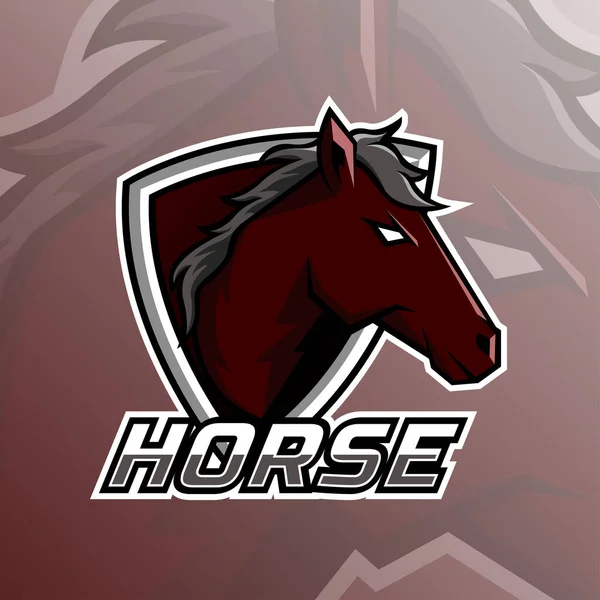 Horse Mascot Logo Vector Illustration Eps — Stock Vector